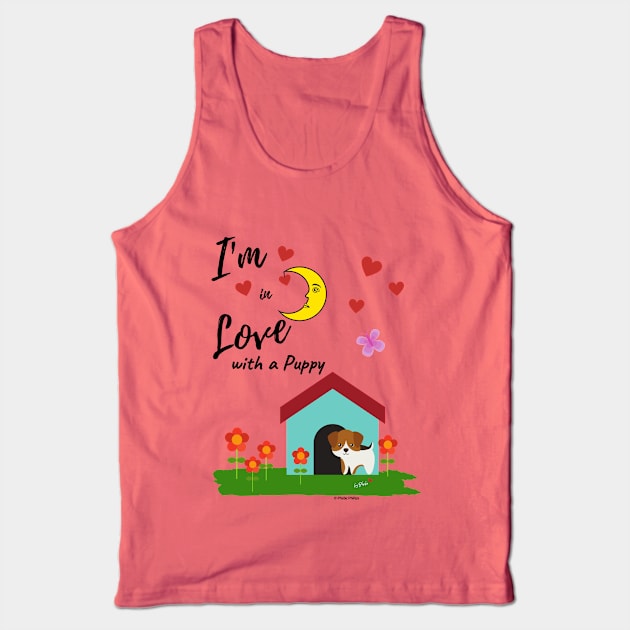 I'm in Love with a Puppy Tank Top by Phebe Phillips